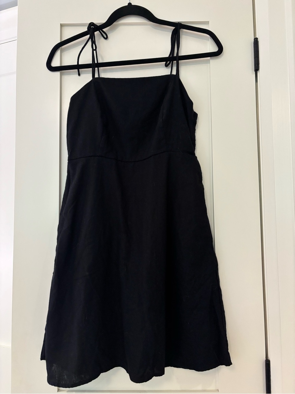 Women's Old Navy Black Spaghetti Strap A-Line Dress